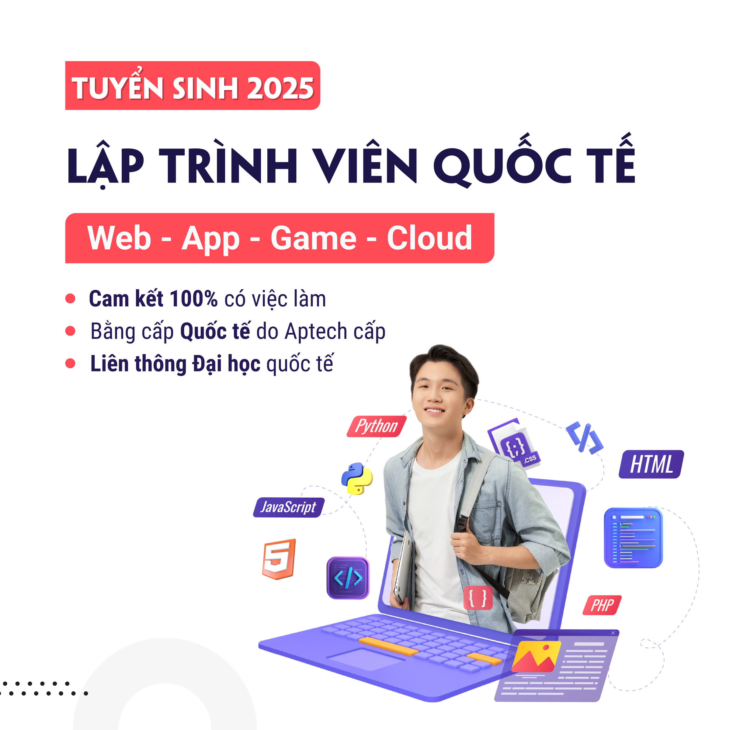 tuyển sinh lập trình viên quốc tế, softech aptech